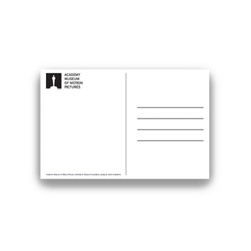 Postcard with Academy Museum of Motion Pictures logo on a white background